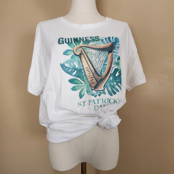 White Guinness St.Patrick's Day Tee, Women's XL - Picture 4 of 8
